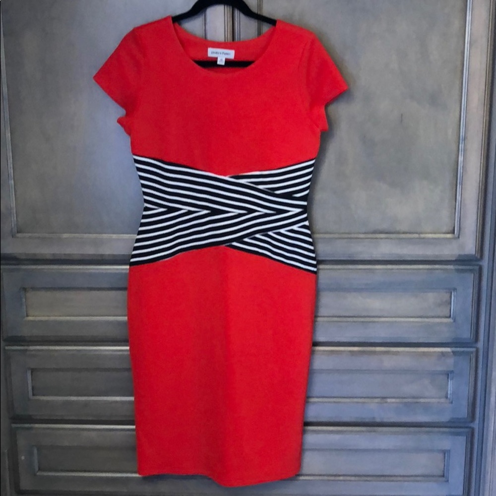 Waffle knit sheath dress